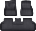Compatible with Tesla Model 3 2023-2021 All-Weather XPE Floor Mats, LHD 3D Durable WP Non-Slip Cargo Liners Trunk(3PCS LHD Floor Mats)