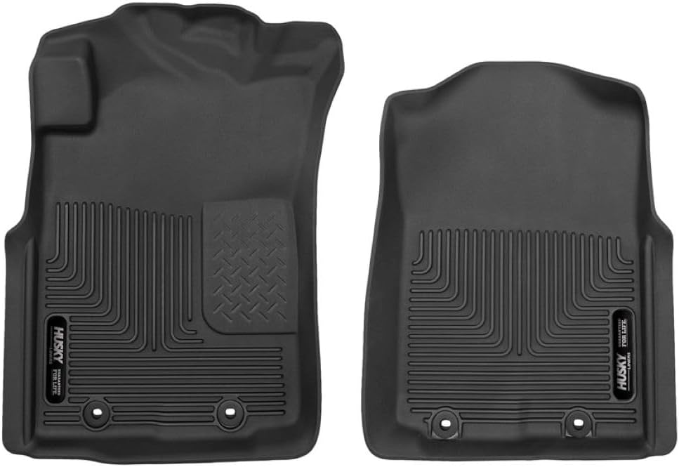 Husky Liners X-act Contour Floor Mats | Fits 2012-2015 Toyota Tacoma, Double & Access CAB ONLY; 2012-2014 Toyota Tacoma, Standard CAB | Front Row, 2-pc Black - 53701