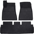 Compatible with Tesla Model 3 2024 Highland Floor Mats Cargo Liner Waterproof Anti-Slip Trunk Mat TPE Pads Left/Right Hand Rubber(3pcs LHD)