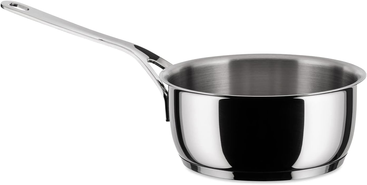 A Di Alessi,AJM105/18 'POTS & PANS', Saucepan in 18/10 stainless steel mirror polished,2 qt 2 oz