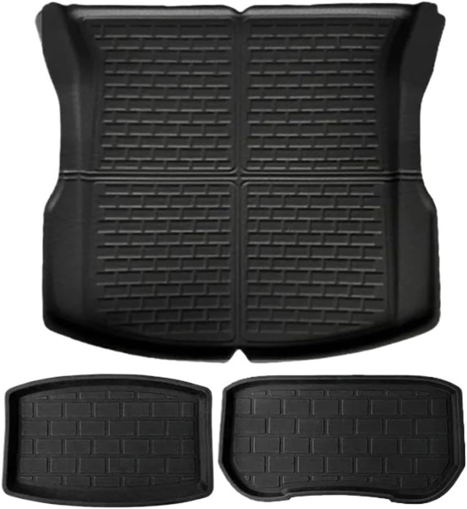 for Tesla Model 3 Highland 2024 XPE Floor Mats，LHD RHD All Weather Anti-Slip Waterproof Trunk Mat Cargo Liners Accessories(2024 Trunk 3PCS)