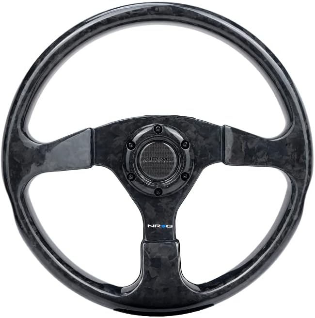 NRG Innovations NRG-ST-012FC Forged Carbon Fiber Steering Wheel 350mm Diameter, 3-Spoke, Bolt Patter 6x70mm PCD