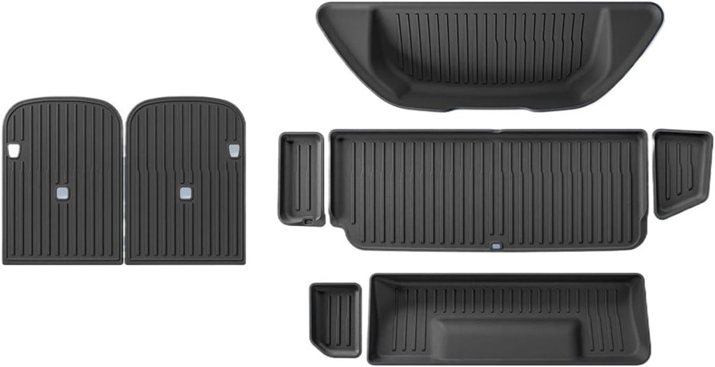 Compatible with Tesla Model X 2023 2024 TPE 3D Car Floor Mats Cargo Liner Trunk Pad Waterproof Protective Left Rudder(New 67MODELX4PCS)