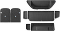 Compatible with Tesla Model X 2023 2024 TPE 3D Car Floor Mats Cargo Liner Trunk Pad Waterproof Protective Left Rudder(New 67MODELX4PCS)
