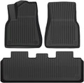 Floor Mats for Tesla Model 3 Y 2021-2024 5-Seater Custom Fit All Weather Heavy Duty TPE Cargo Liner Trunk Accessories(Y TPE LHD FT)