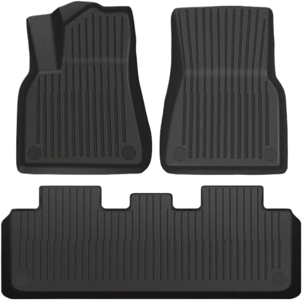 Floor Mats for Tesla Model 3 Y 2021-2024 5-Seater Custom Fit All Weather Heavy Duty TPE Cargo Liner Trunk Accessories(Y TPE LHD FT)
