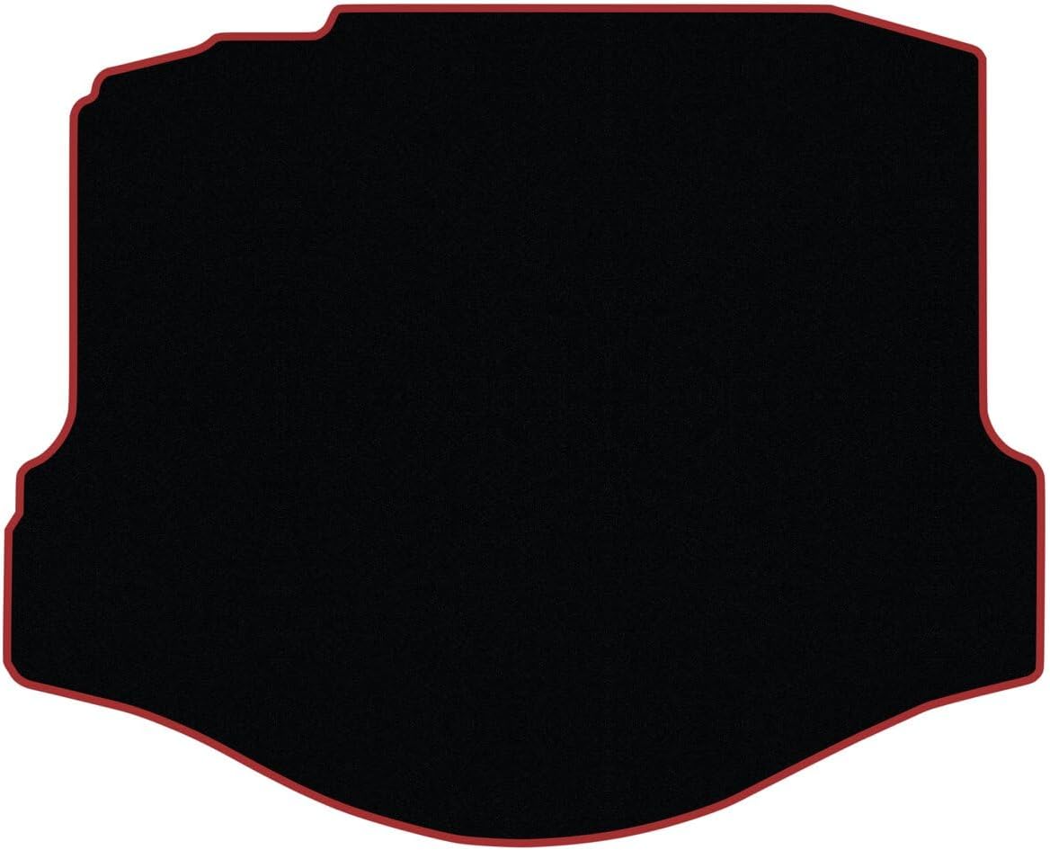 Red Edge Cargo/Trunk Carpet Mat for Chevrolet Camaro 2010-2015 | Custom Fit, Black, 2015 2014 2013 2012 2011 2010