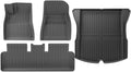 TPE Floor Mats Compatible with Tesla Model 3 Highland 2024 Model Y 2024-2017, Upgraded WP Anti-Slip Front Rear Cargo Liner Trunk Mat(4PCS M3 Highland)