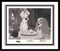 'Lady and the Tramp' Lobby Card Publicity Still - Walt Disney Lady, Tramp, Tony - Spaghetti Scene