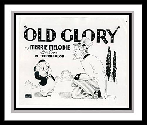 Porky Pig and Uncle Sam in 'Old Glory' Studio Lobby Card Publicity Still - Warner Brothers
