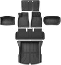 1.5X Raised Edges Upgraded TPE Floor Mats Compatible with Tesla Model 3 Highland 2024, Full Edge Wrapping WP Cargo Liner Trunk Mats(8PCS Floor Mats)