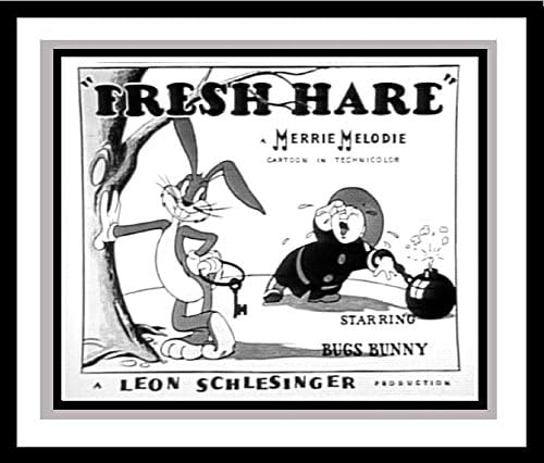 Bugs Bunny and Elmer Fudd in 'Fresh Hare' Studio Lobby Card Publicity Still - Warner Brothers