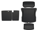 Compatible For Tesla Model 3 Highland 2024 2025 Floor Mats TPE Waterproof Anti-Slip Trunk Mat Rubber Driver Passenger Rear Cargo Liner(4pcs back LHD)