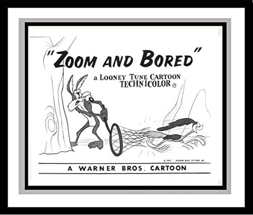 The Road Runner and Wile E. Coyote in 'Zoom and Bored' Studio Lobby Card Publicity Still - Warner Brothers
