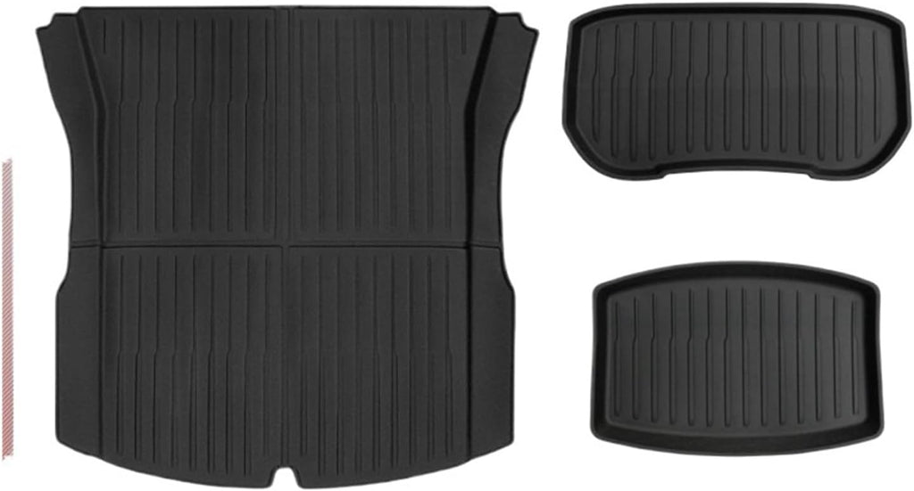 Compatible with Tesla Model 3 2024 Highland Floor Mats Cargo Liner Waterproof Anti-Slip Trunk Mat TPE Pads Model 3 2024 Highland Accessories(3pcs Trunk mat)