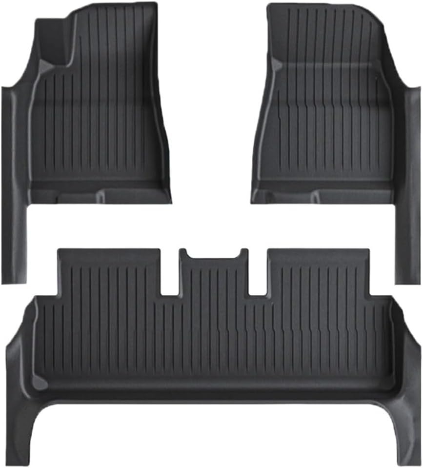 for Tesla Model 3 Highland 2024 TPE Full Cover Floor Mats with Door Sill Protector, Set Liners Cargo Liner Seat Back(3PCS Floor Mats)