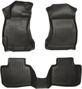 Husky Liners Weatherbeater Floor Mats | Fits 2014-2018 Subaru Forester | Front & 2nd Row, 3-pc Black - 99881