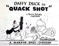 Daffy Duck and Elmer Fudd in'Quack Shot' Directed by Bob McKimson. Released on October 30, 1954. Studio Lobby Card Publicity Still - Warner Brothers