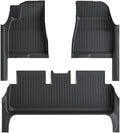 Compatible with Tesla Model 3 Highland 2024 TPE Full Cover Floor Mats with Door Sill Protector, Full Set Floor Liners Cargo Liner Seat Back(3PCS Floor Mats)