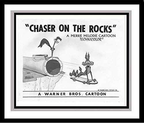 Wile E. Coyote and the Road Runner in 'Chaser on the Rocks' Studio Lobby Card Publicity Still - Warner Brothers