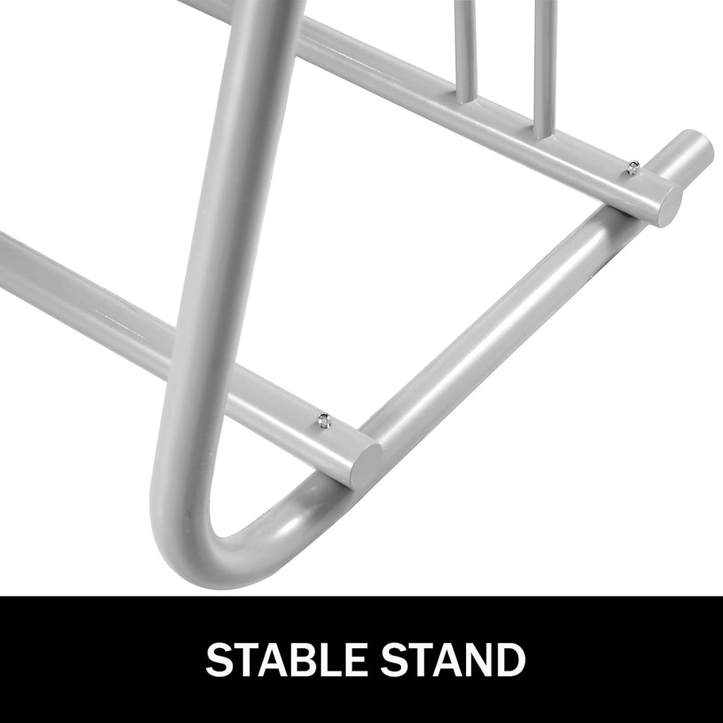 BestEquip 111' Length Floor Bike Rack, 9 Holders All-Steel Grid Bike Rack, Single-Side Storage Stand for Garages Streets Yards