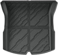 Compatible with Tesla Model 3 Highland 2024 2025+ TPE Floor Mats & Cargo Liner, 3D Cyber Style Waterproof Anti-Slip Trunk Mat Backrest Mats(1PC Trunk Mat)