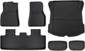 Floor Mats Compatible with Tesla Model 3 2021-2024 Highland Model Y 2017-2024 Custom All Weather Cargo Liner Trunk Accessories(My 2017-24 6PCS)
