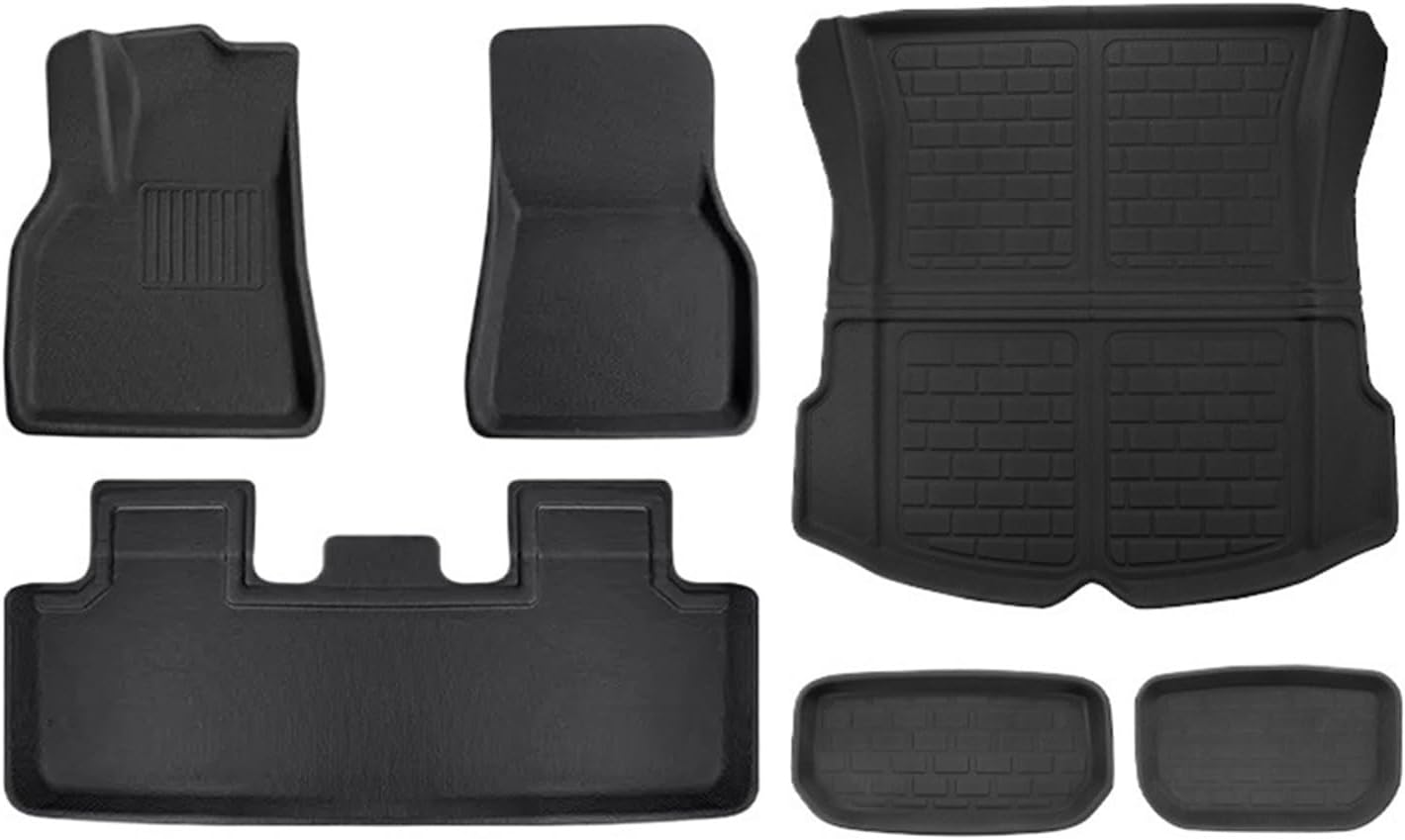 Floor Mats Compatible with Tesla Model 3 2021-2024 Highland Model Y 2017-2024 Custom All Weather Cargo Liner Trunk Accessories(My 2017-24 6PCS)
