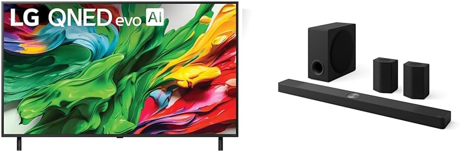 LG 55' QNED85A 4K Smart TV & 9.1.5-Ch. S95TR Soundbar with Dolby Atmos, DTS:X, Wireless Speakers and Subwoofer Home Theater Bundle
