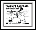 Porky Pig in 'Porky's Baseball Broadcast' Studio Lobby Card Publicity Still - Warner Brothers
