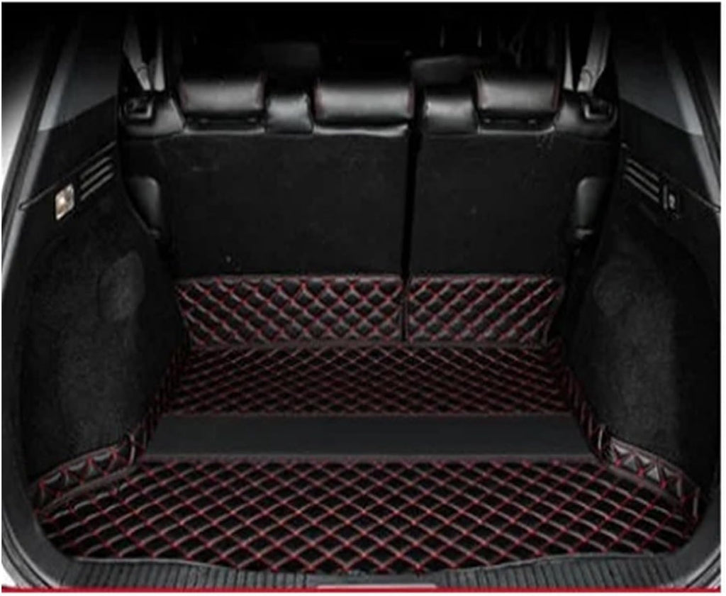 Custom Deluxe Leather Full Rear Trunk Tray Liner Cargo Mat Floor Protector Foot Pad Mats Compatible with XRV VEZEL 2015-2019(Pink)