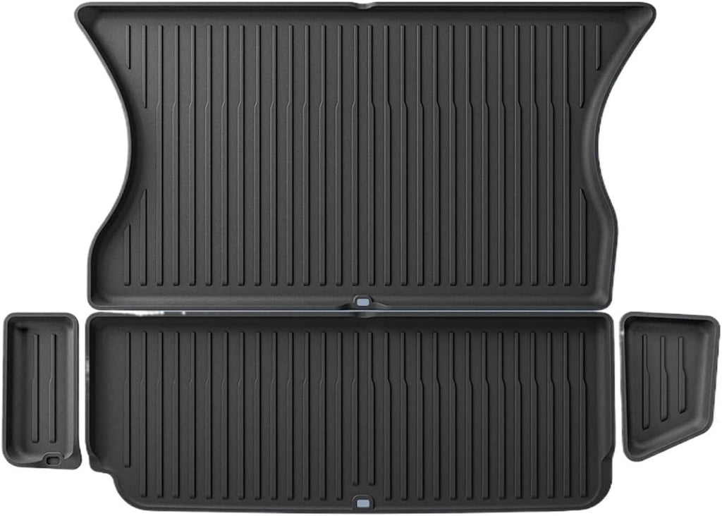 Compatible for Tesla Model X 2023 2024 TPE 3D Car Floor Mats Cargo Liner Trunk Pad Waterproof Protective Left Rudder(5 seat Trunk Pad)