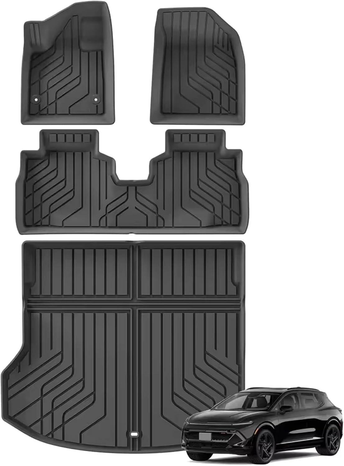 Car Trunk Mat Compatible with Chevy Equinox EV 2025 TPE Foot All Weather Anti-Slip Rear Cargo Liner Anti Dirty Pads(TPE Trunk mat)