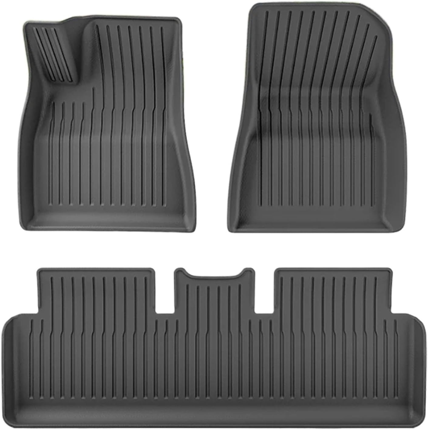 for 2024 2025 Tesla Model 3 Highland Floor Mats TPE All Weather Front Rear Cargo Liner Mat Waterproof Anti-Slip Accessories(2024 M3D FM LHD)