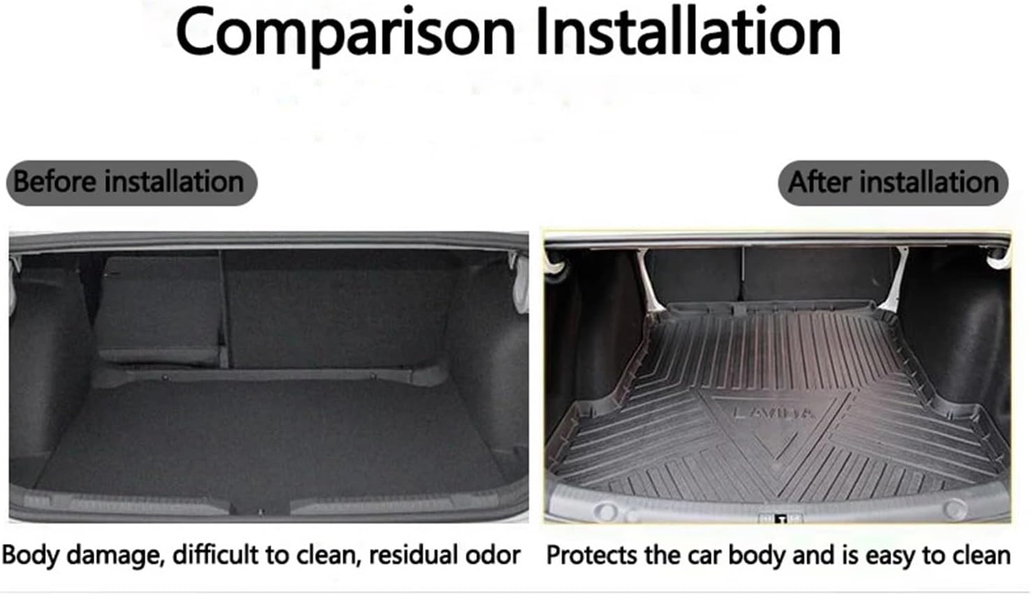Car Trunk Mats Compatible with Toyota RAV4 RAV 4 XA40 2018 2016 2017 2015 2014 2013 Rear Luggage Boot Floor Carpet Accsesories EVA Material