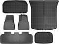 Floor Mat Cargo Liner 2020-2023 Accessories Compatible with Tesla Model Y 7 Seater and Model Y 5 Seat All Weather TPE Waterproof Anti-Slip(Y-5-Seat FT-6-RHD)