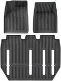 for Tesla Model X 2023 2024 TPE 3D Car Floor Mats Cargo Liner Trunk Pad Waterproof Protective Left Rudder(7 seat Foot Pad)