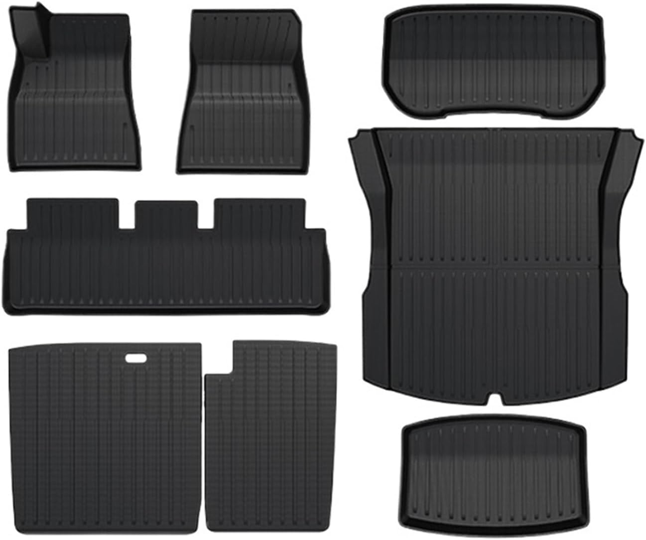 Compatible with Tesla Model 3 2024 Highland Floor Mats Cargo Liner Waterproof Anti-Slip Trunk Mat TPE Pads Model 3 2025 Highland Accessories(for 3 9Pcs Mats)