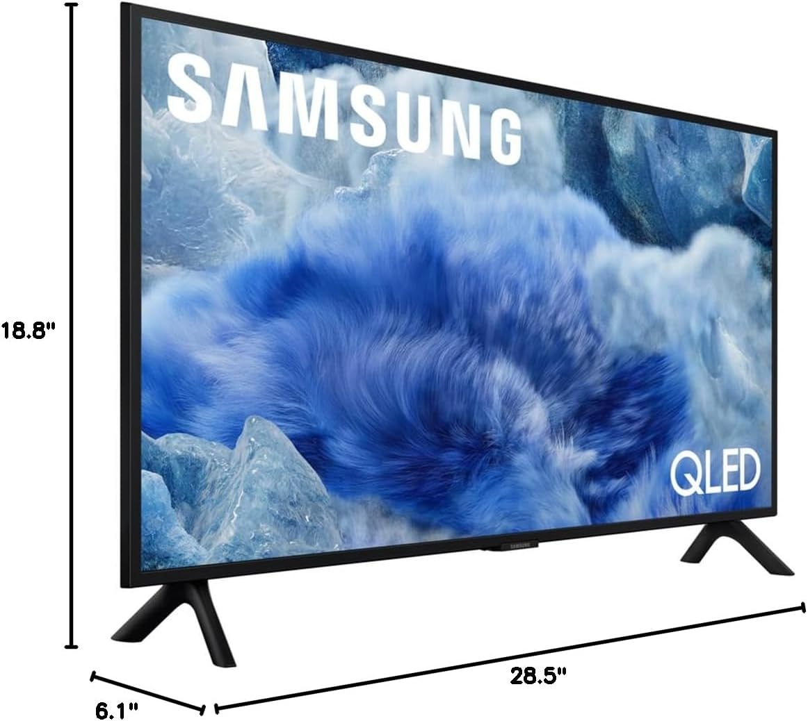 Samsung QN32Q8FAAFXZA 32 Inch Class QLED Q8F 4K Vision AI Smart TV with a Walts Medium Full Motion Mount for 32'-65' TVs and Amber Protection 3-Outlet-Surge Surge Protector (2025)