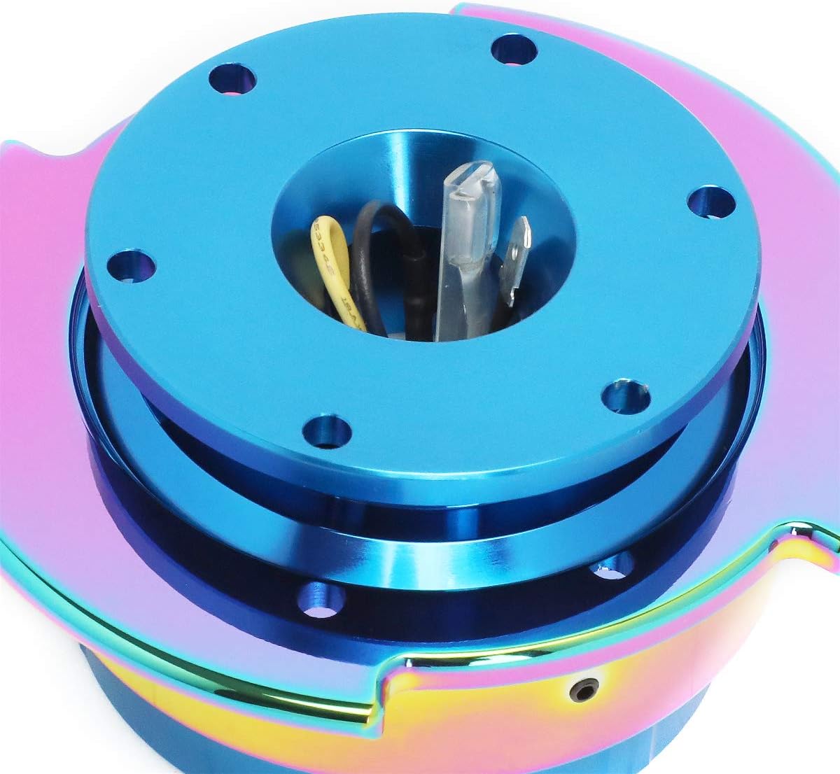 Auto Dynasty NRG Innovations SRK-250BL-MC Steering Wheel Quick Release Adapter Gen 2.5 Blue Body/Neo Chrome Ring