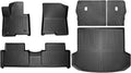Compatible for Kia 2021-2025 Sorento Hybrid TPE Floor Mats & Cargo Liner Set-All Weather Protection for PHEV/HEV with Backrest Cover(Yellow)