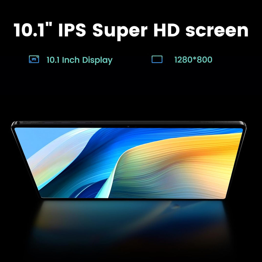 Azeyou Android Tablet 10 Inch, 8GB RAM 128GB, Octa-Core, 1280×800 IPS Display, WiFi 6 Bluetooth 5.0, 6000mAh Long-Lasting Battery, Dual Camera, Face Unlock, Parent Control, GMS Certified, Metal