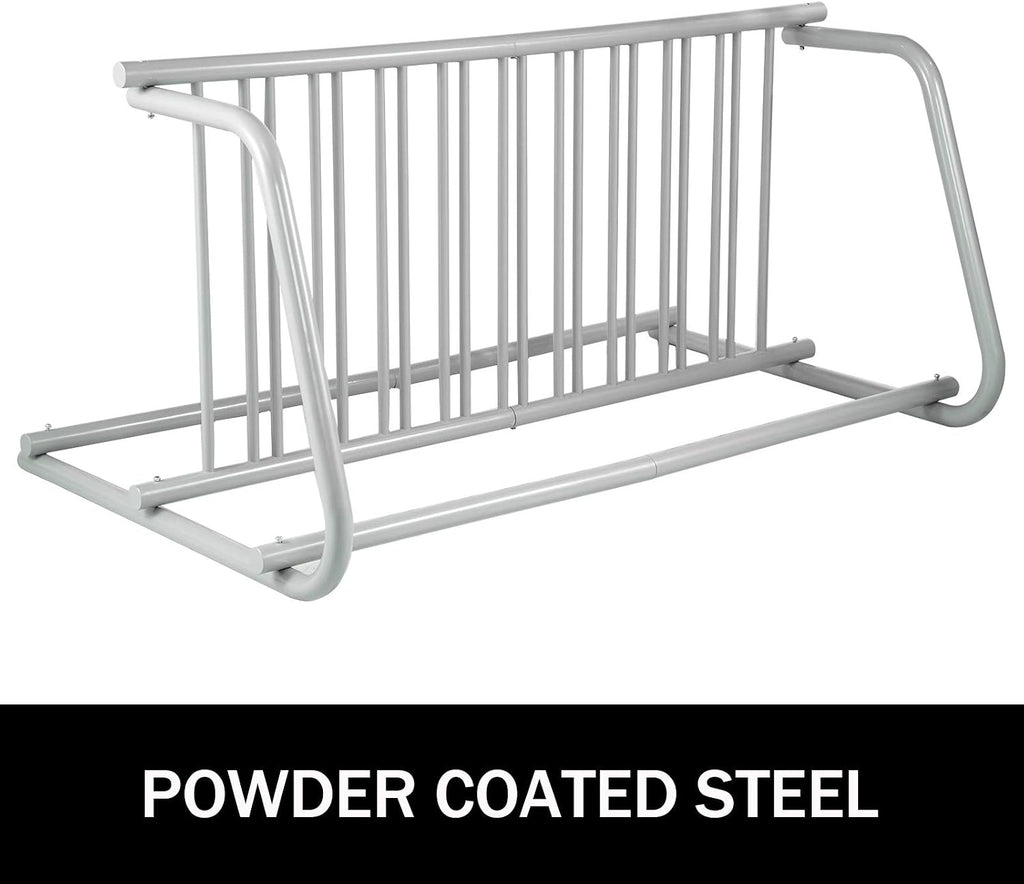 BestEquip 10 Holders Floor Bike Rack, 59' Length All-Steel Grid Bike Rack, 10-Bike Capacity Dual-Side Storage Stand for Garages Streets Yards Bike Events