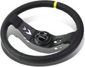 NRG Innovations RST-022R-Y 6-Bolt Spoke Race Steering Wheel + Horn Button