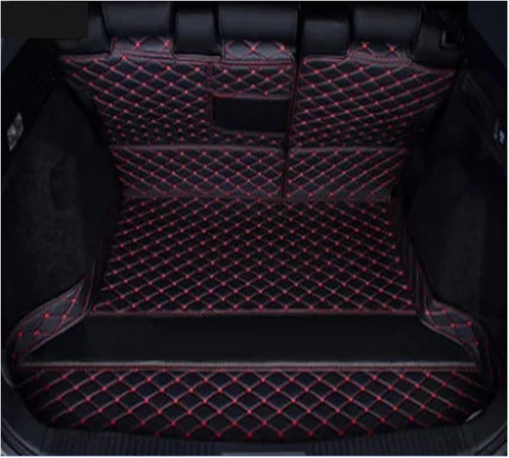 Custom Deluxe Leather Full Rear Trunk Tray Liner Cargo Mat Floor Protector Foot Pad Mats Compatible with XRV VEZEL 2015-2019(Champagne)