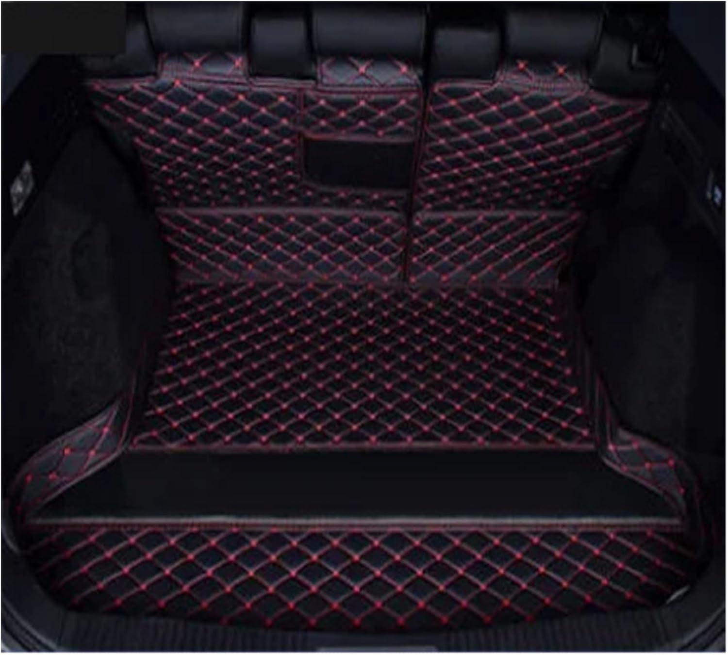 Custom Deluxe Leather Full Rear Trunk Tray Liner Cargo Mat Floor Protector Foot Pad Mats Compatible with XRV VEZEL 2015-2019(Champagne)