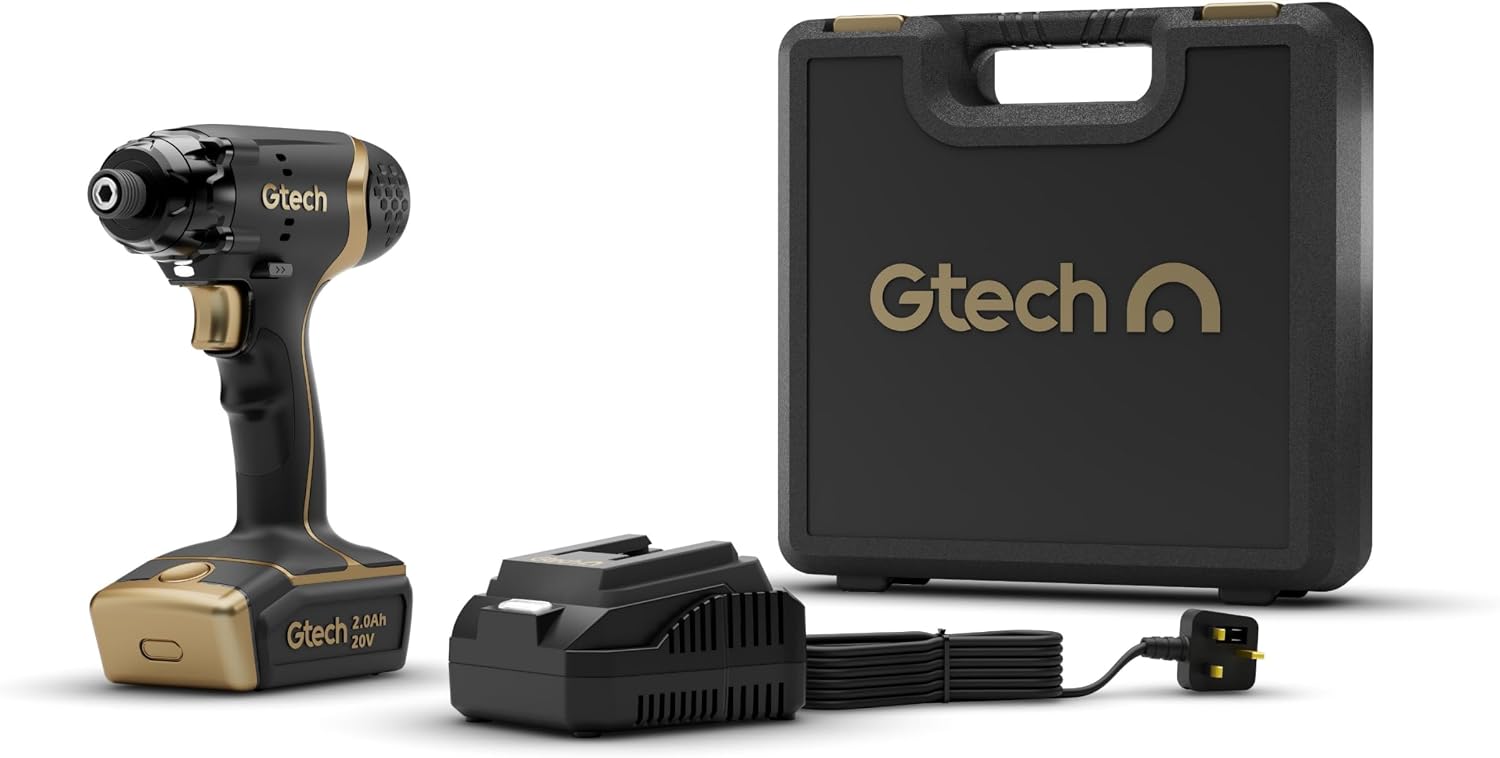 Gtech Impact Driver Bundle - Cordless Impact Driver - Perfect for Installing Screws, Fasteners, and More - Includes Impact Driver, 20V Battery/Charger - Complete Your Home Tool Kit
