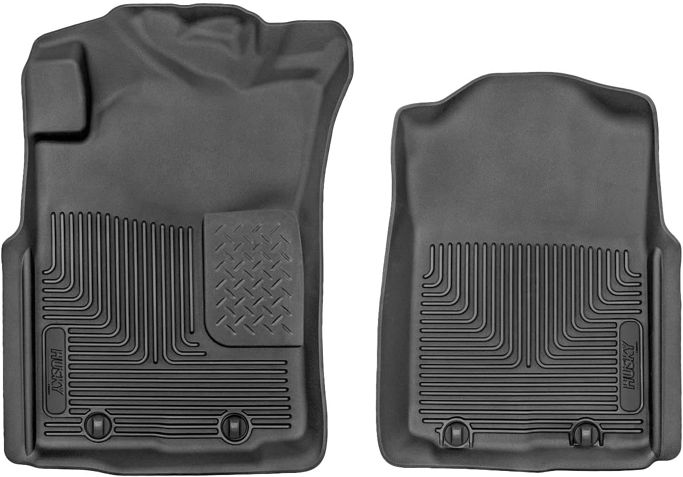 Husky Liners X-act Contour Floor Mats | Fits 2005-2011 Tacoma, Double, Access & Standard CAB | Front Row, 2-pc Black - 53721