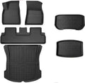 Compatible with Tesla Model 3 Highland 2024 XPE Floor Mats, All Weather 3D WP Scratch Resistant Trunk Mat Cargo Liner Backrest Mats(6PCS LHD Floor Mats)