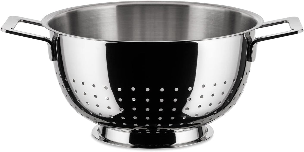 A Di Alessi,AJM300 'POTS & PANS', Colander in 18/10 stainless steel mirror polished,8.75 Inch